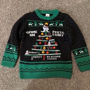 Holiday Time Black and Green “Ugly Christmas” Sweater